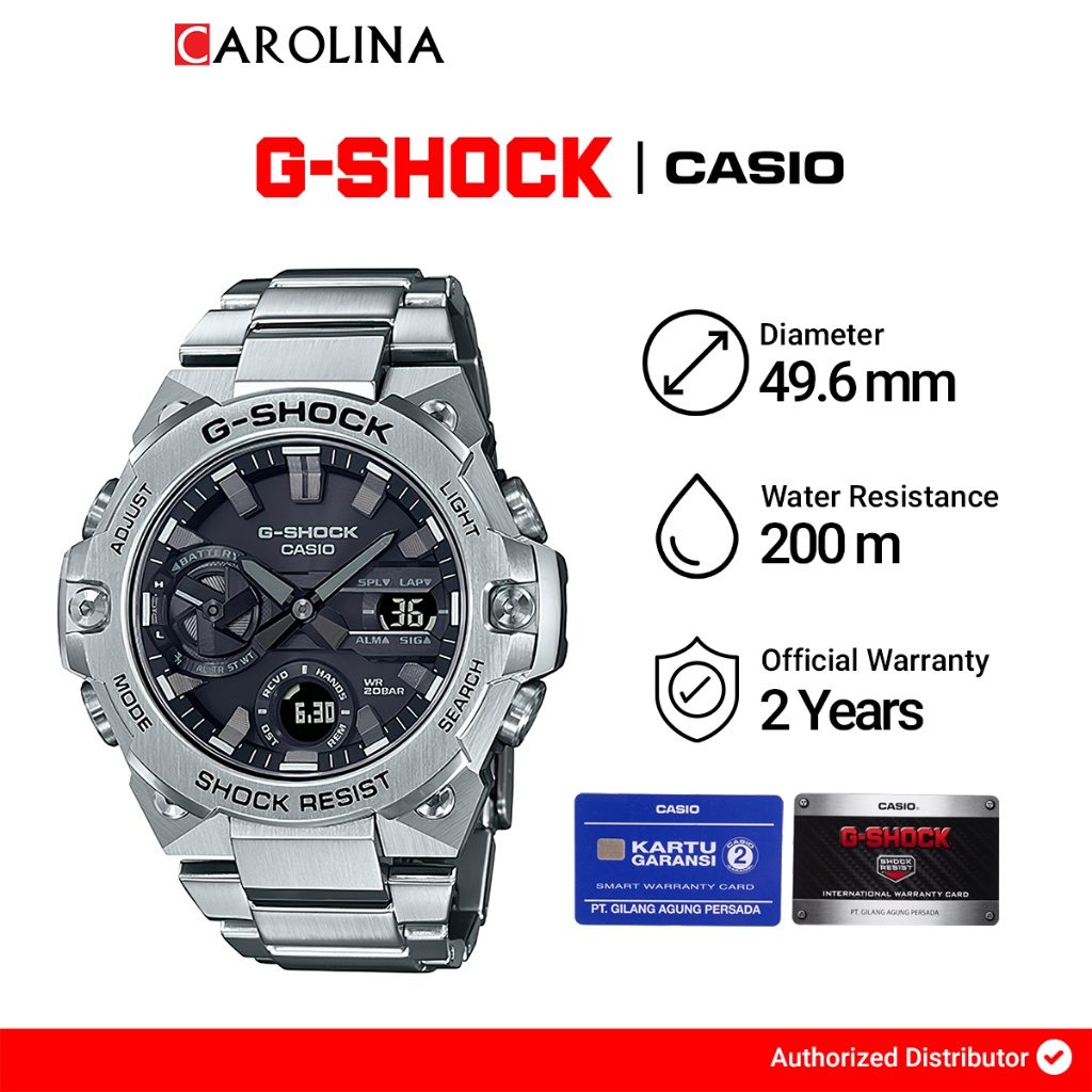 Jual Jam Tangan Pria Casio G Shock Gst B400d 1a Tough Solar Digital Analog Dial Stainless Steel 6662