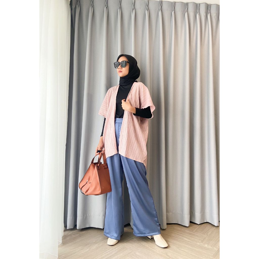 Jual Shaqilla Outer - Kemeja Atasan Wanita - Outer Lengan Pendek