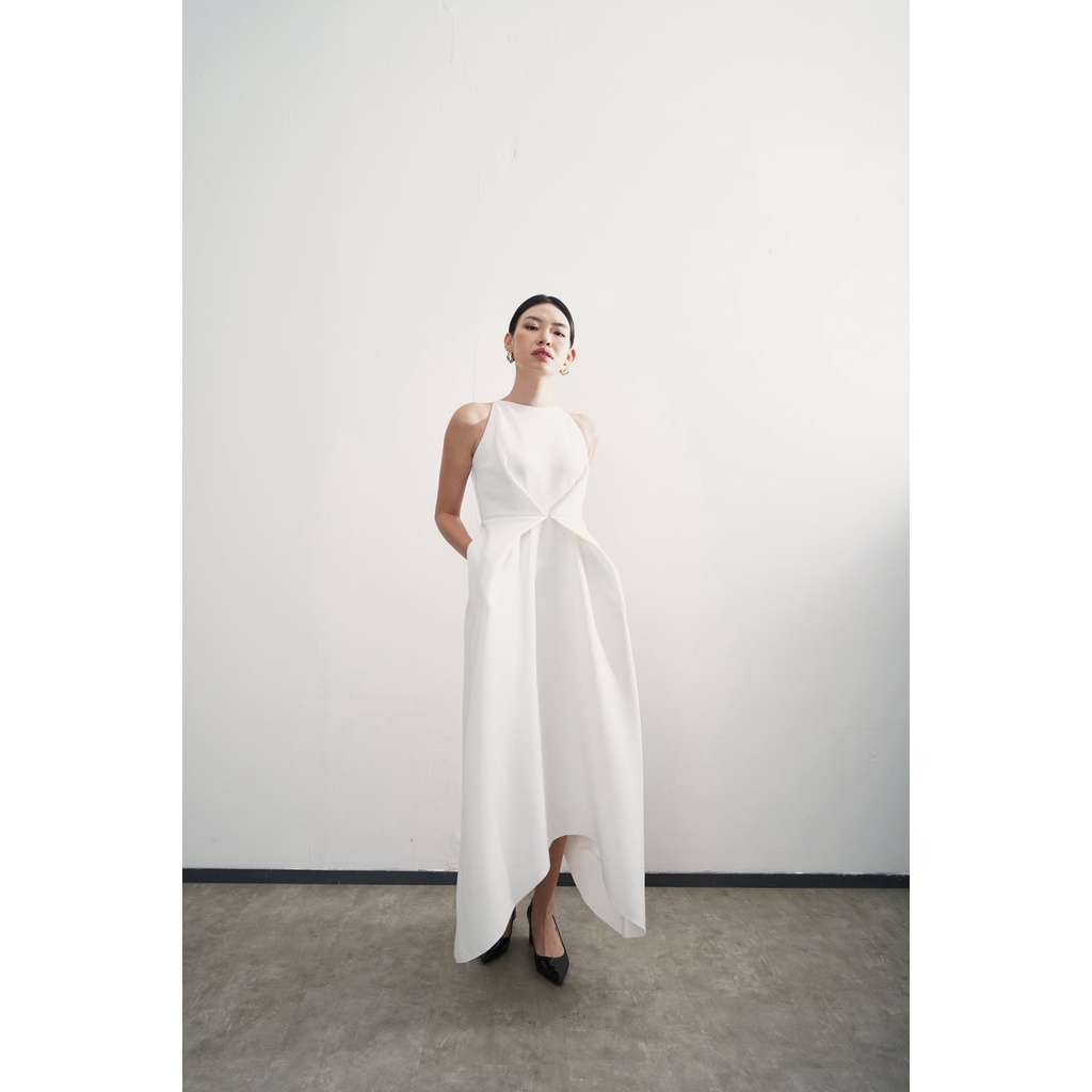 Jual PAFON Carol Dress - Broken White | Shopee Indonesia
