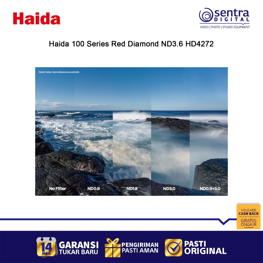 Jual Haida 100 Series Red Diamond ND3.6 Natural Density 4000x 12 Stop ...