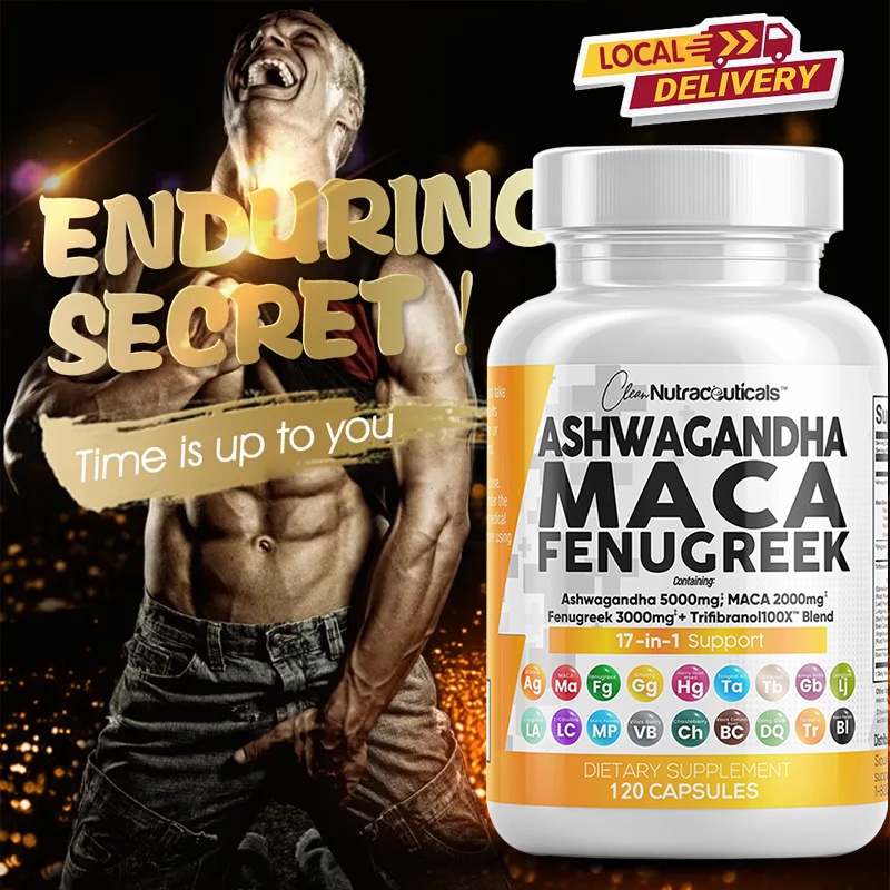 Jual Ashwagandha, Maca Root + Fenugreek + Tongkat Ali Ginseng