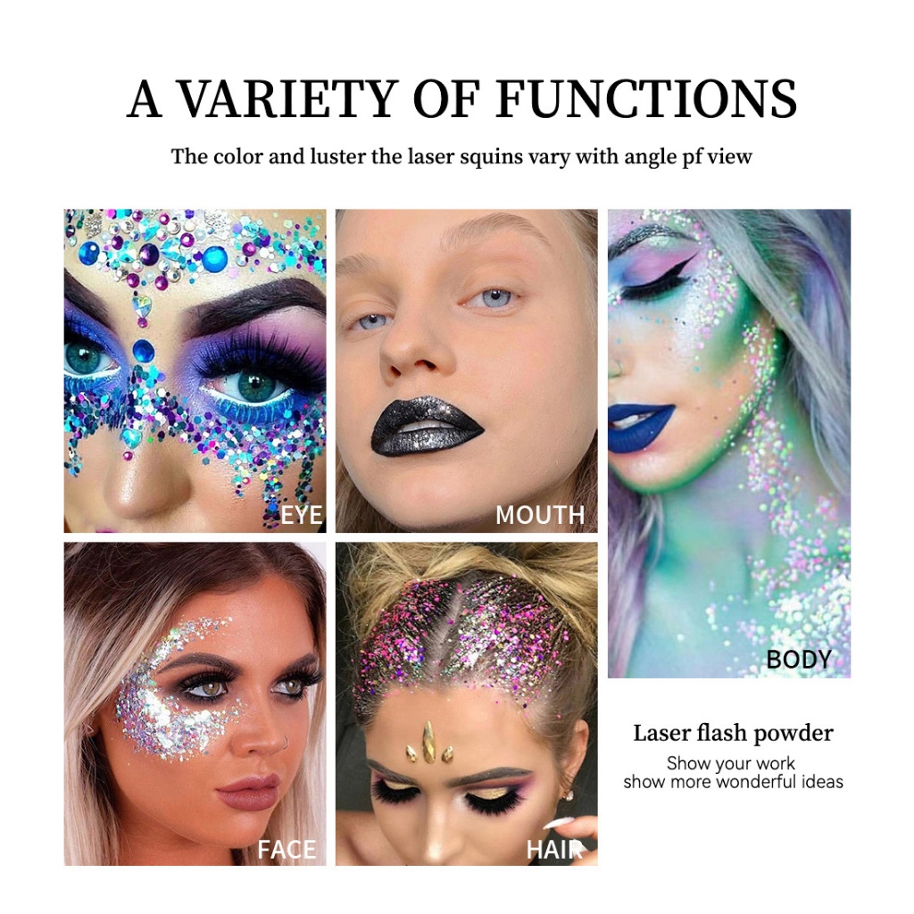 Jual 7 Colors Glitter Shiny body Painting Gel Cream Face Glitter Body