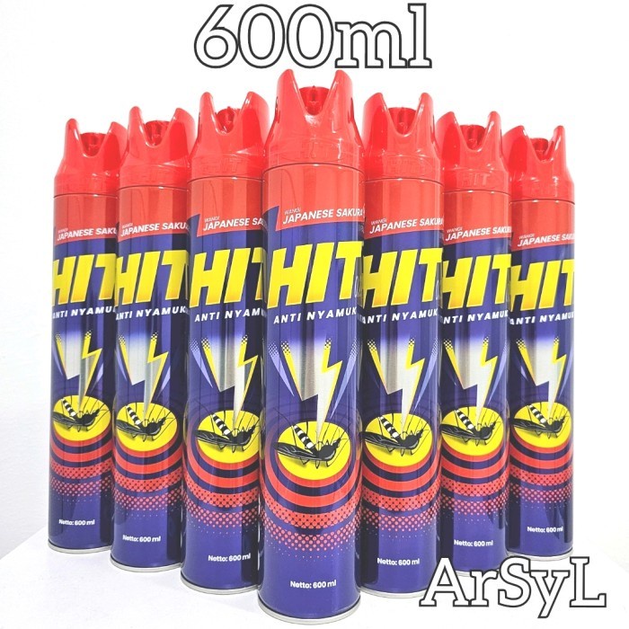 Jual HIT Aerosol Anti Nyamuk dan Kecoa 600ml - Japanese Sakura | Shopee ...