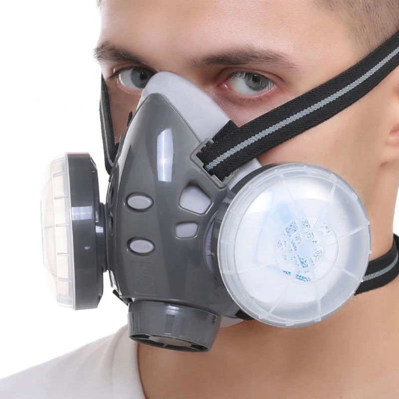 Jual ASL Masker Gas Respirator Half Face with Activated Carbon Filter ...