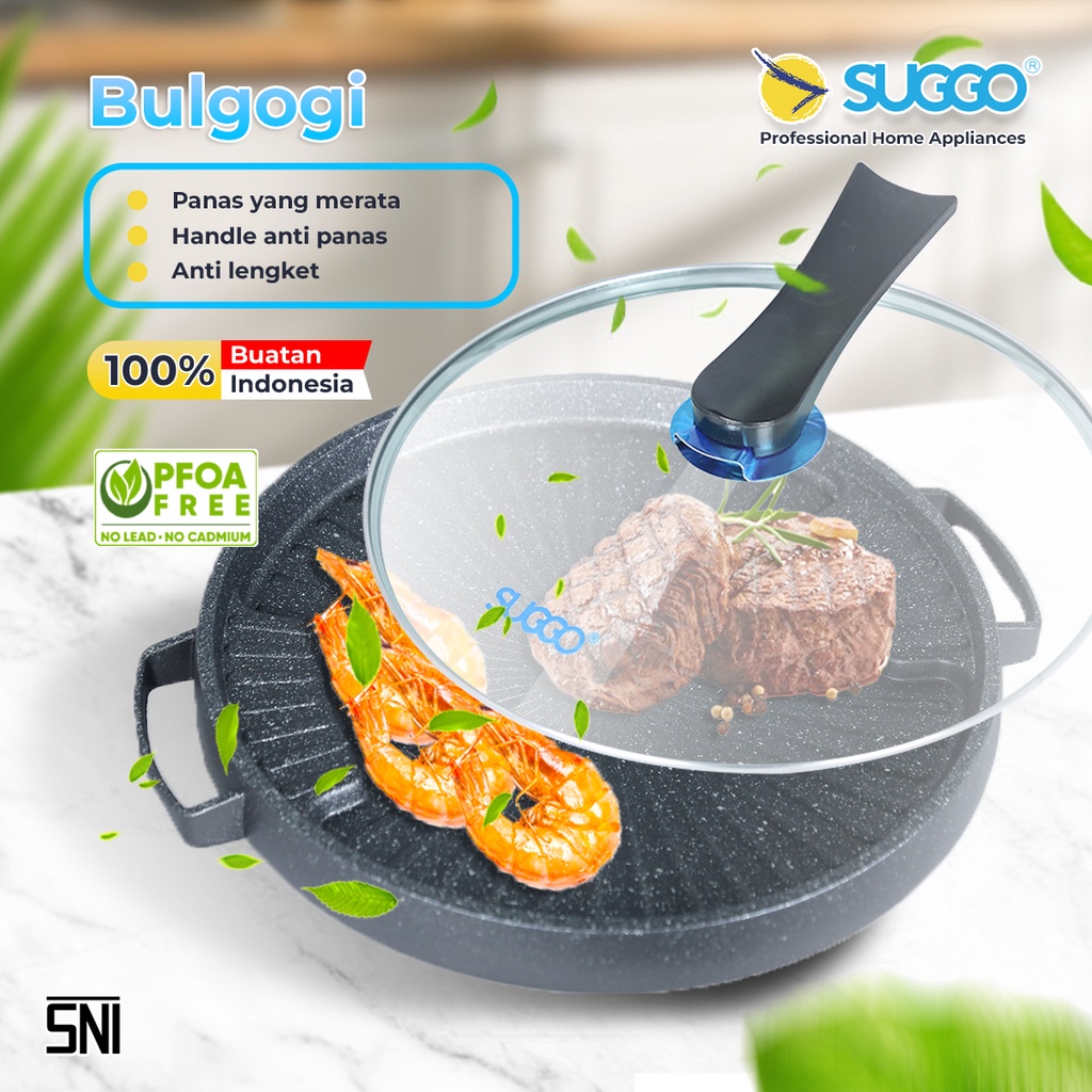 Jual Suggo Bulgogi Grill Pan Cm Alat Panggang Korea Anti Lengket Panci Wajan Pemanggang Bbq