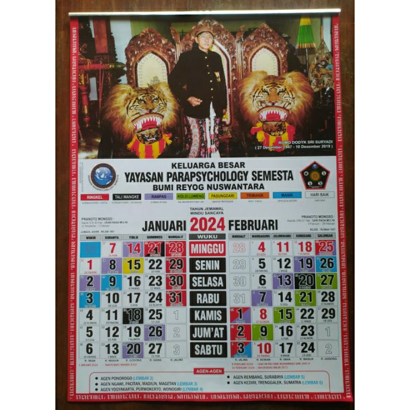 Jual Kalender 2024 : Kalender Jawa 2024 YPS Yayasan Parapsychology 