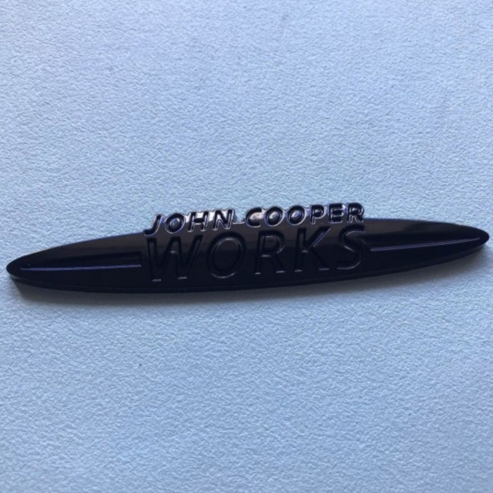 2x Mini Cooper Key Remote Logo Stickers – Black Chrome, 20mm, Metal