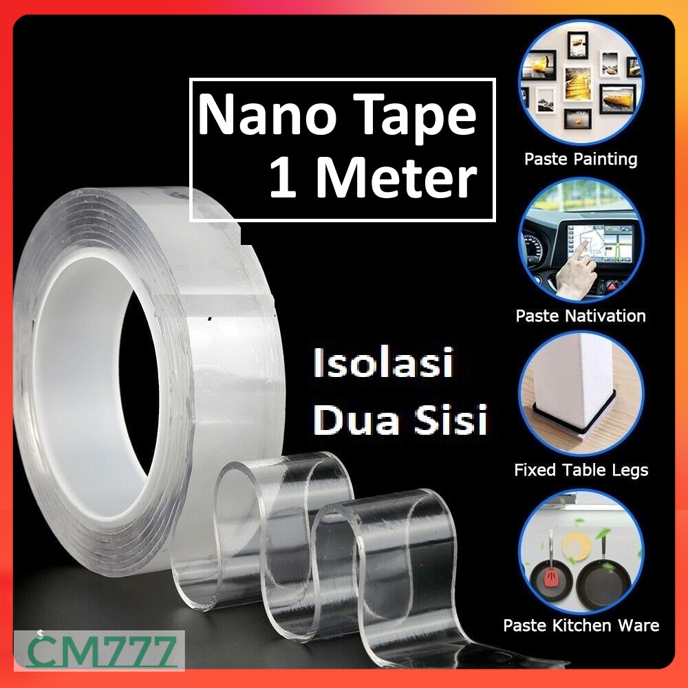 Jual Nano Double Tape /Nano Tape/Selotip Isolasi Bening 1 Meter ...