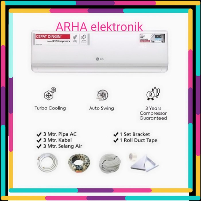 Jual ac lg 1/2 pk Hercules mini 05TN LOW WATT +PASANG DAN INSTALASI ...