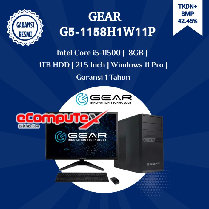 ノーブランド GIGABYTE Core i5 8GB HDD 1TB