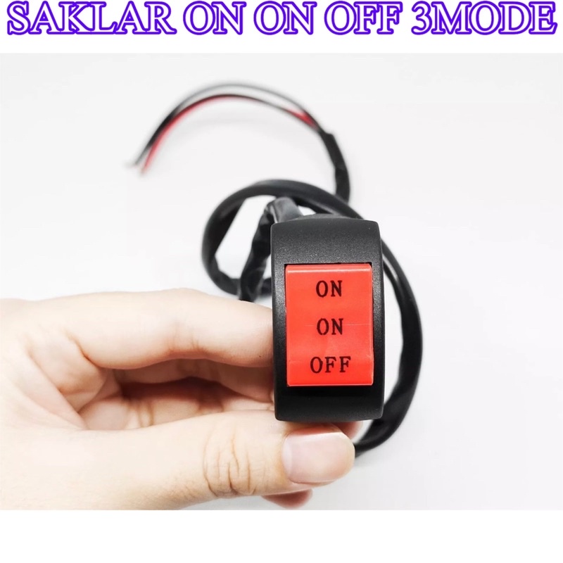 Jual Saklar on on off multi fungsi 3mode saklar breket stang universal ...