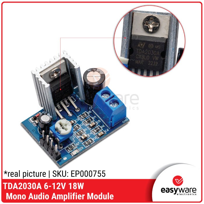 Jual TDA2030A TDA2030 Mono 6-12V Single Audio Amplifier Board module