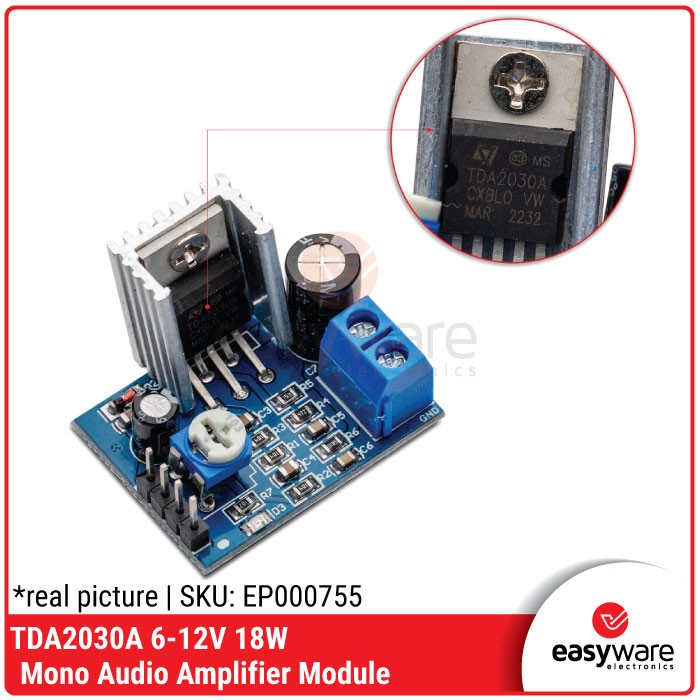 Jual TDA2030A TDA2030 Mono 6-12V Single Audio Amplifier Board Module ...