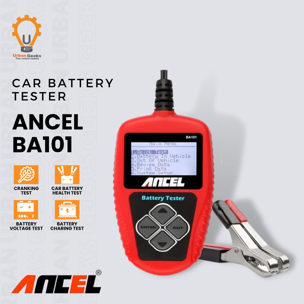 Jual Alat Cek Aki Mobil Motor Ancel Battery Tester BA101 12V Test