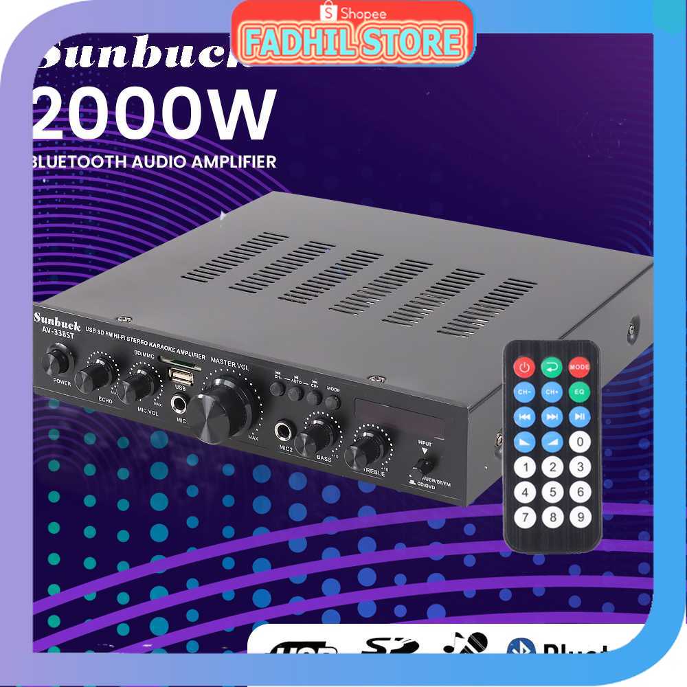 Jual FS - Sunbuck Audio Amplifier Bluetooth EQ Karaoke Home Theater FM ...