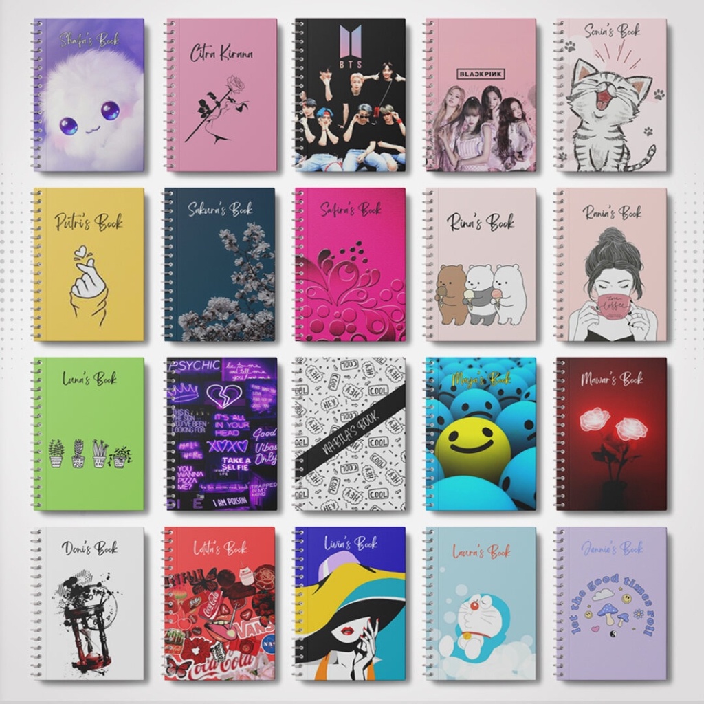 Jual Notes custom A5 | Notebook Spiral A5 | Notebook Custom | Isi 50 ...