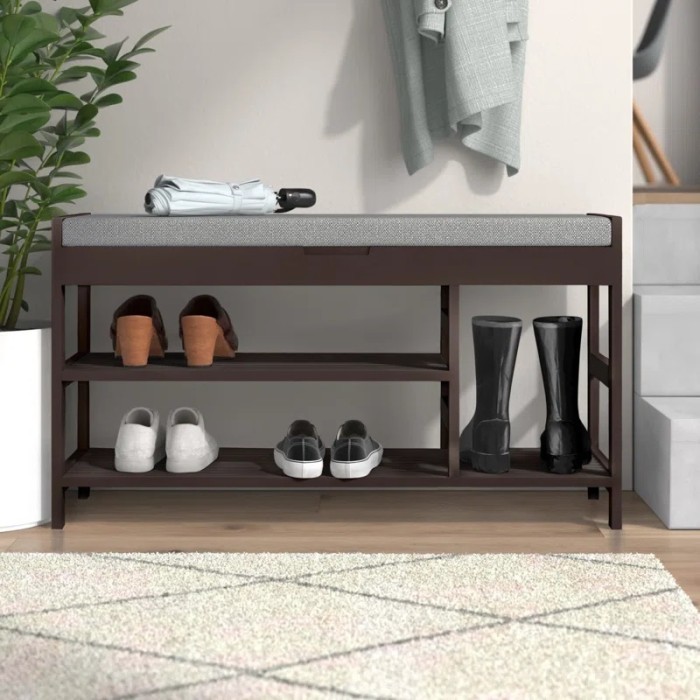 Jual Rak Sepatu Sofa - Bench dengan Rak Minimalis Serbaguna Bahan Kayu ...