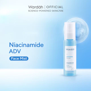 WARDAH Lightening Face Mist 60 ml - Face Mist 3-in-1 dengan 4X Niacinamide Advanced - Mencerahkan Kulit Sebagai Primer Sekaligus Setting Spray Untuk Kunci Tampilan Make Up - Spray Untuk Primer, Setting Spray dan Refresh - Skincare
