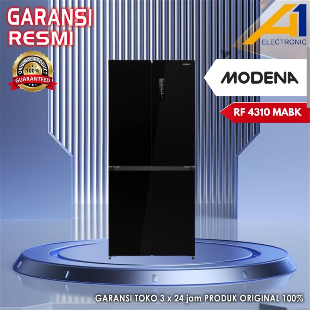 Jual MODENA Kulkas RF 4310 MABK / RF4310MABK MultiDoor 431 L inverter ...