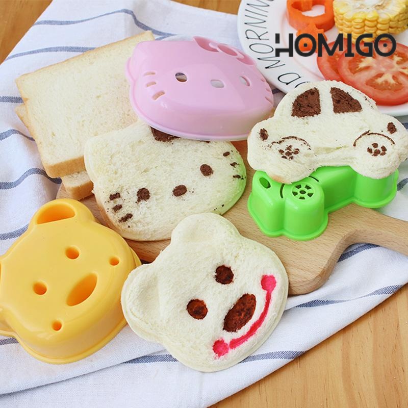 Jual Homigo Cetakan Roti Sandwich Bentuk Kartun Beruang Kelinci Mobil ...