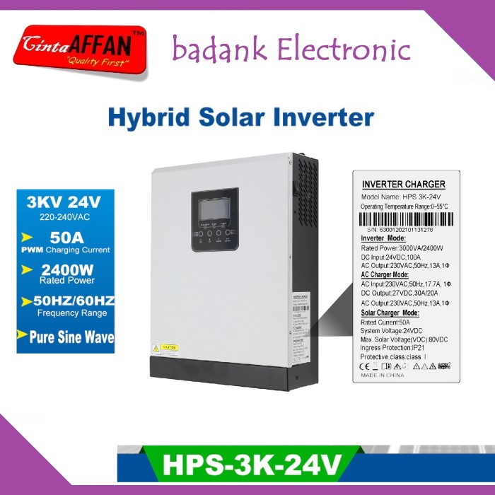 Jual Solar PV Hybrid Inverter 3000 VA 2400 W Panel Surya 3kVA Hibrid ...