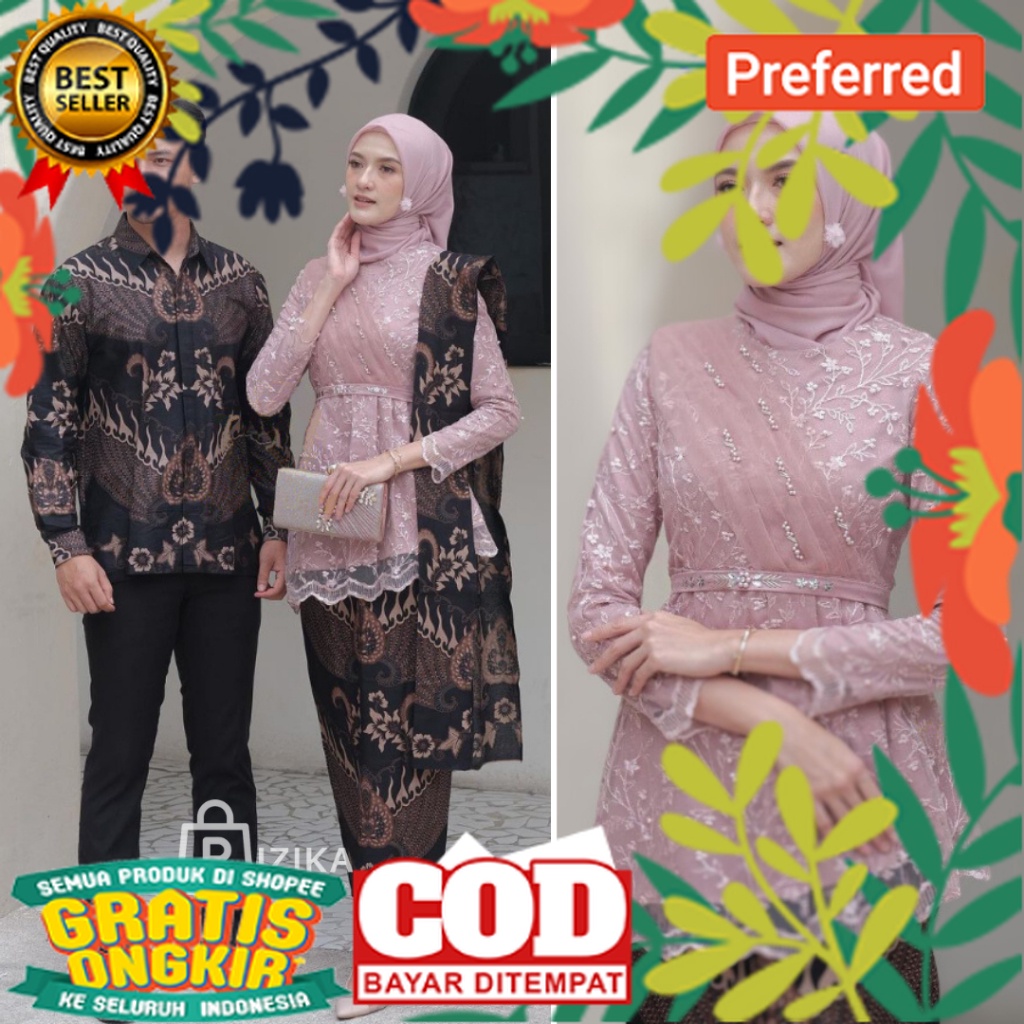 Jual Kebaya Couple Zafina Series Kebaya Wisuda Lamaran Tunangan Set ...