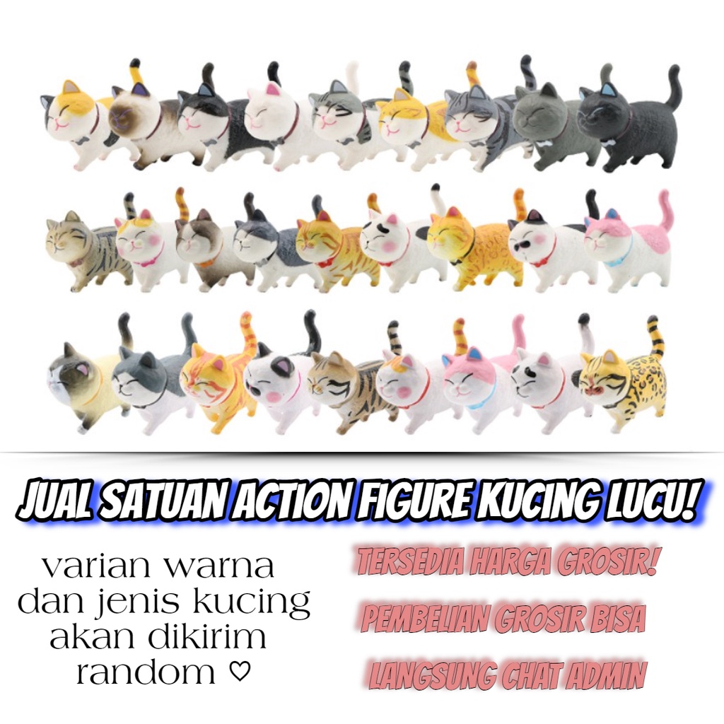Jual ACTION FIGURE KUCING MINI LUCU / MINIATUR KUCING MINI PGS | Shopee ...