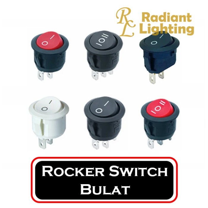 Jual Round Rocker Switch Bulat Saklar On Off 2 3 pin | Shopee Indonesia