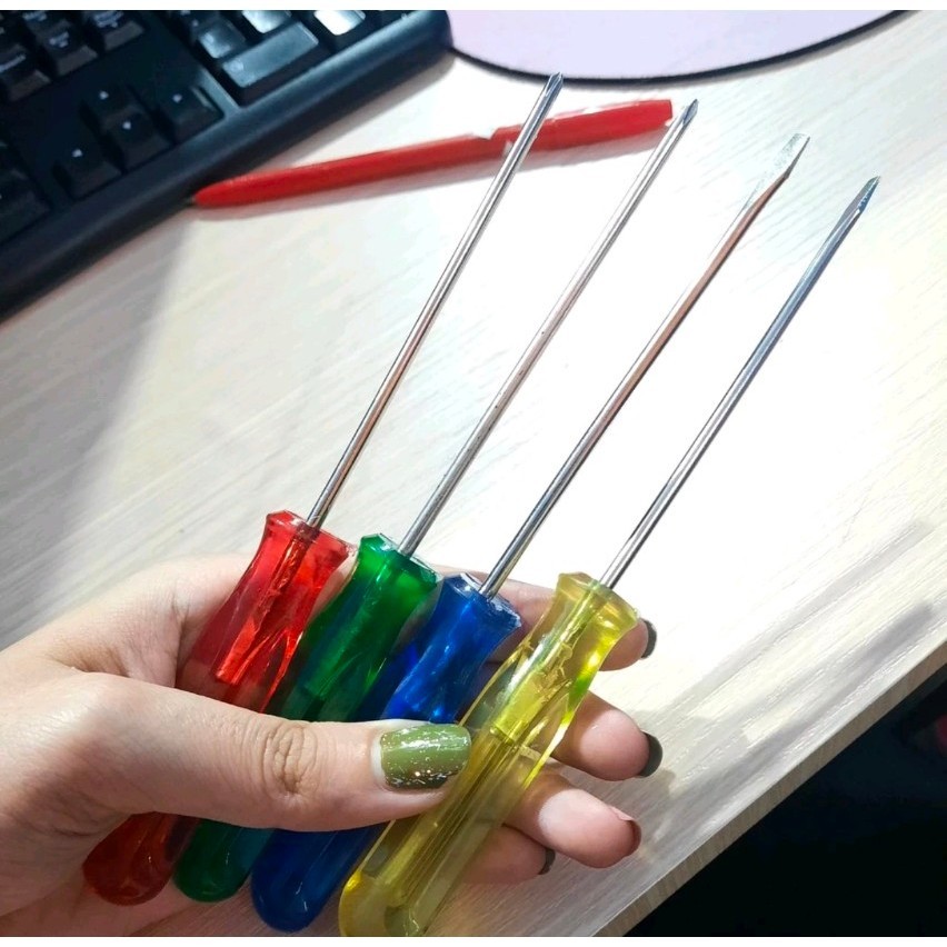 Jual SCREW DRIVERS OBENG SET PLUS MINUS 4 IN 1 | Shopee Indonesia