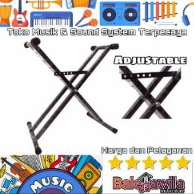Jual tc76j Stand Double Keyboard Stand keyboard Double kaki Kokoh kaki
