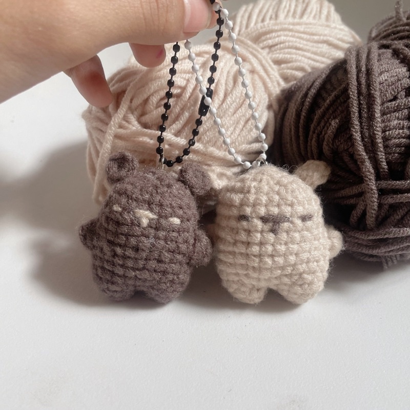 Jual Cute Keychain | Crochet Mini Bear Keychain | Gantungan Kunci Rajut ...
