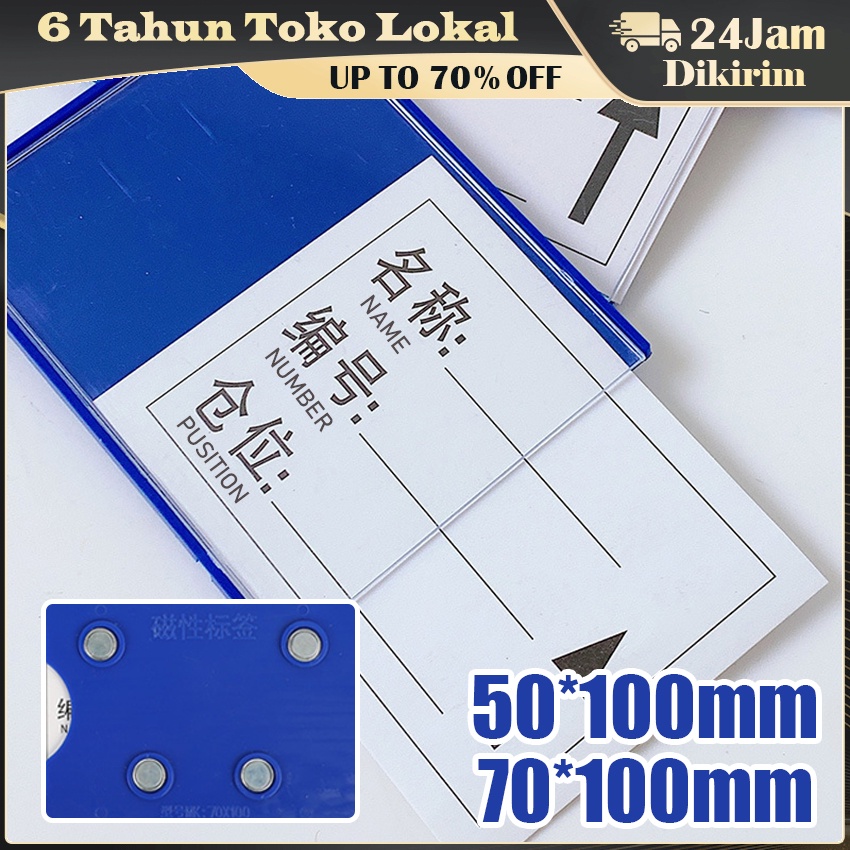 Jual 1 / 5 Pcs Label Harga Type Magnetik / Tempat Harga Rak Minimarket ...