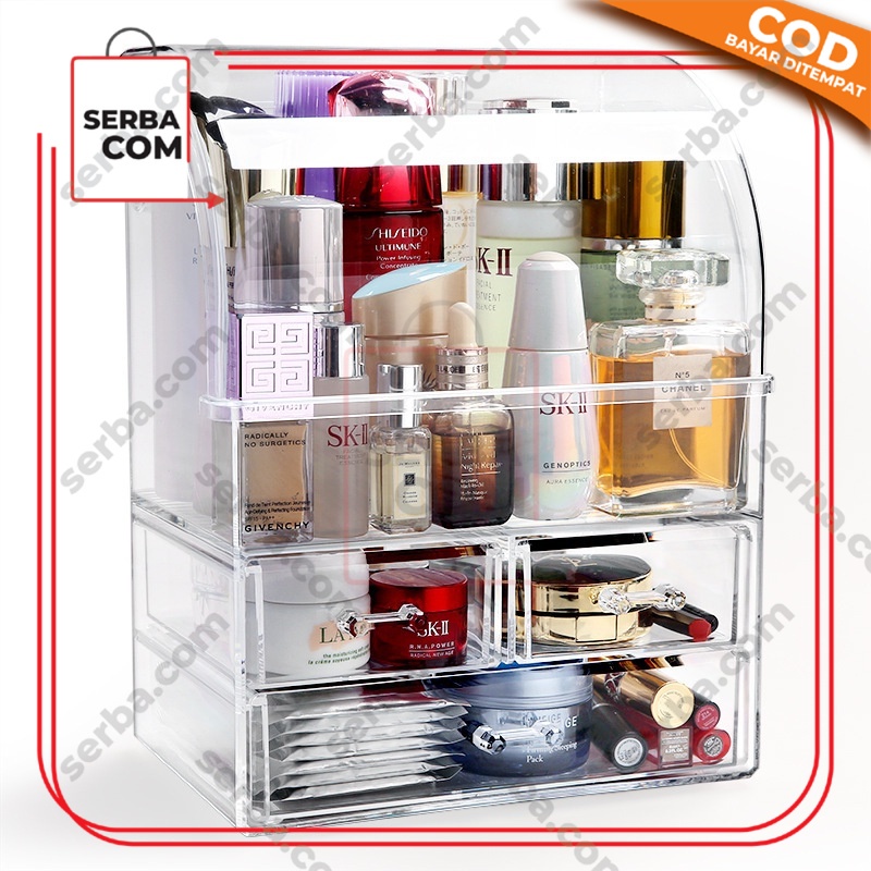 Jual Rak Kosmetik Dengan Laci Anti Debu Acrylic / Storage Organizer ...