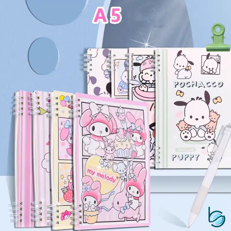 Jual Buku Tulis A5 Sanrio/Notebook A5 Sanrio Buku Catatan BUKU TULIS A5 ...