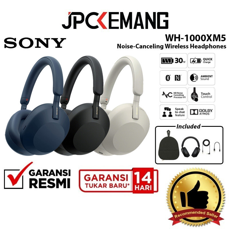 Jual Sony WH-1000XM5 Wireless Headphone Headset Sony WH1000XM5 Garansi ...