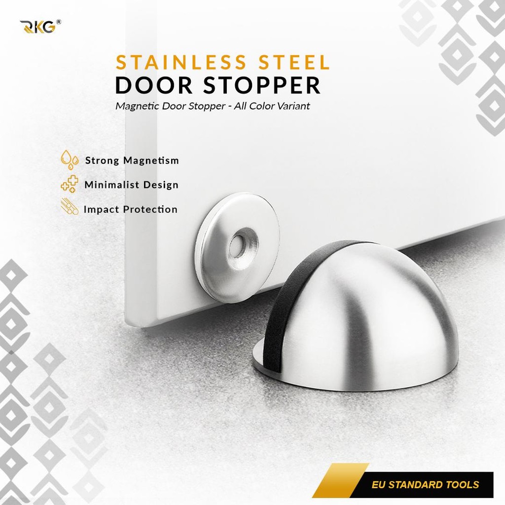 Jual Door Stop Bulat Magnet Stainless Penahan Pintu Otomatis DSP-155 ...