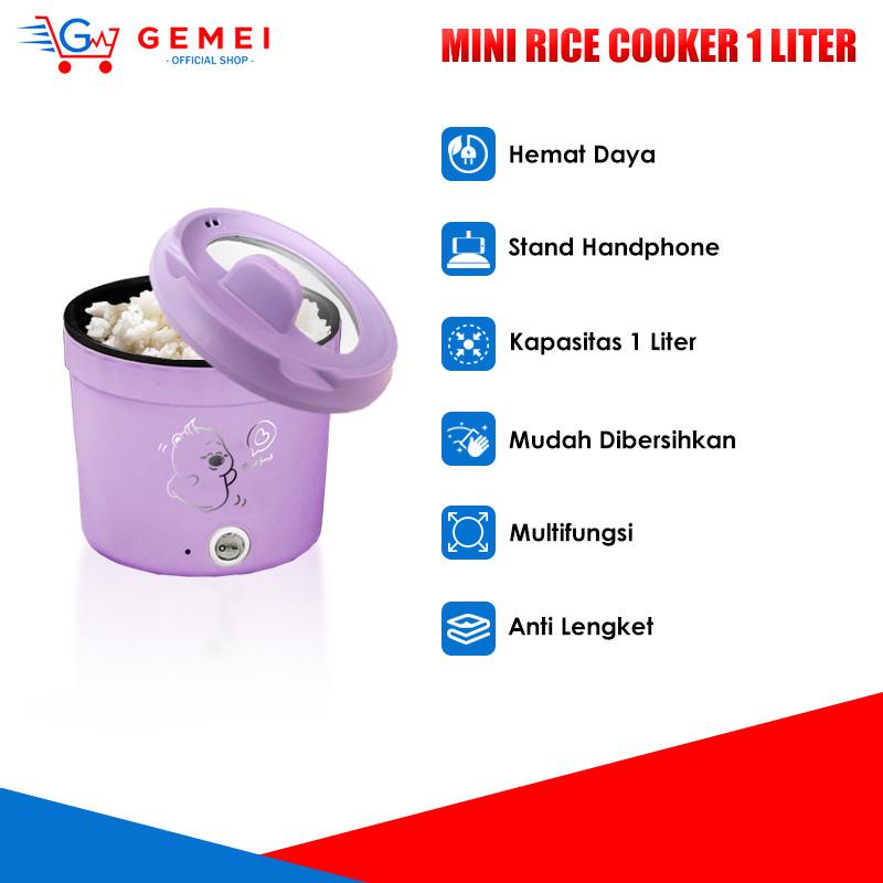 Jual (Gemei) Rice Cooker Mini Serbaguna Panci Listrik 1L / Penanak Nasi ...
