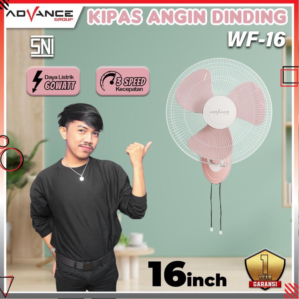 Jual Kipas Angin Dinding Advance Wf16 Wall Fan Garansi Resmi Dengan 2