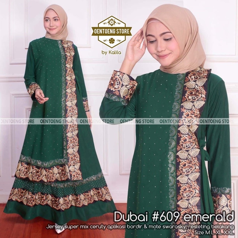 Jual BAJU WANITA ARAB TURKEY DUBAI PREMIUM MEWAH Gamis Dubai #609 Dress ...