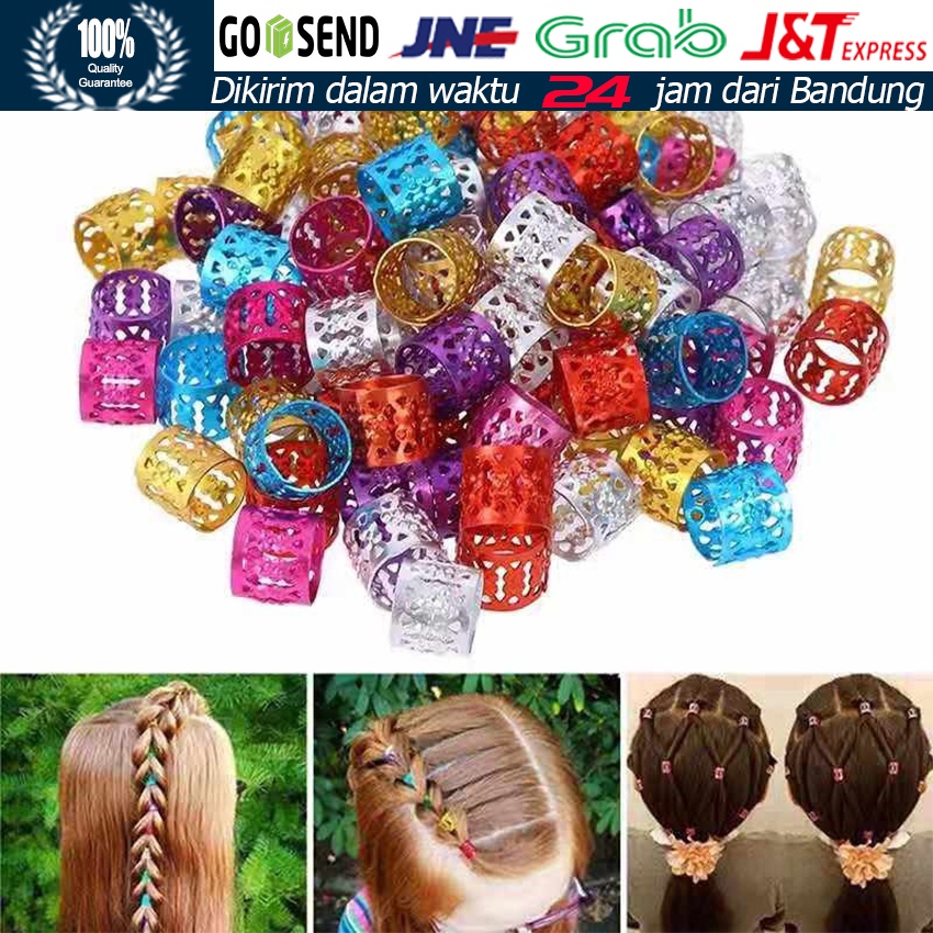 Jual 100Pcs Manik-manik Gimbal / Cincin Manik Adjustable Bahan Untuk ...