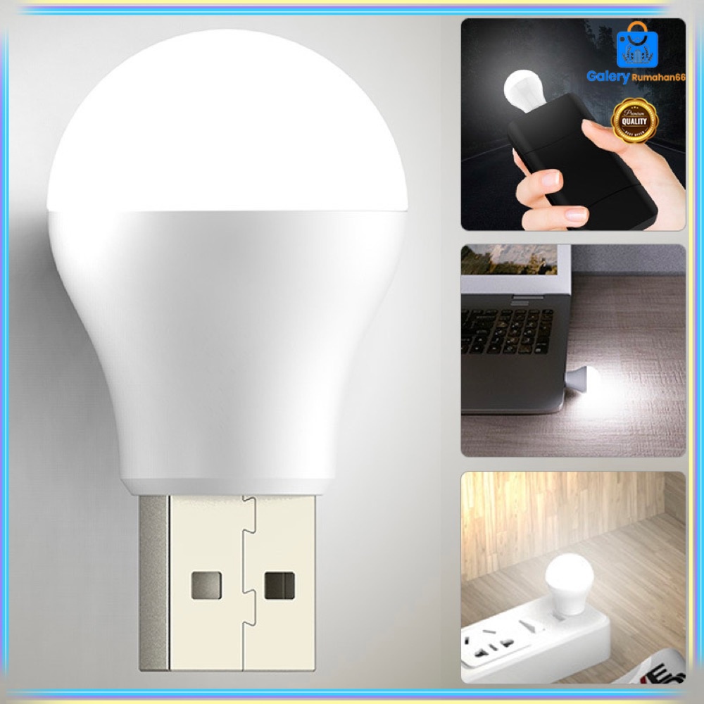 Jual OOBEST Lampu Bohlam Mini USB LED Portable Cool White 5V 1W 6500K ...