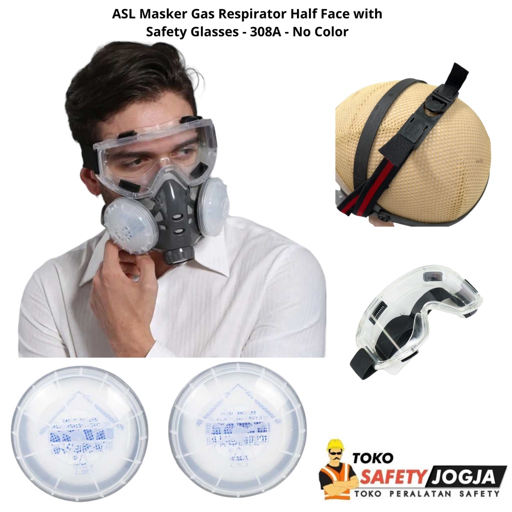Jual Paket Respirator Gas 308A with Safety Google Premium | Shopee ...