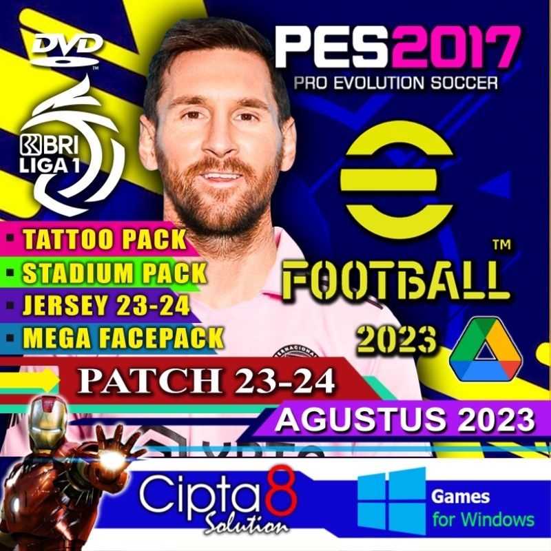 Jual PES 2017 + PATCH 23-24 - PRO EVOLUTION SOCCER 2017 - GAME PC | Shopee Indonesia