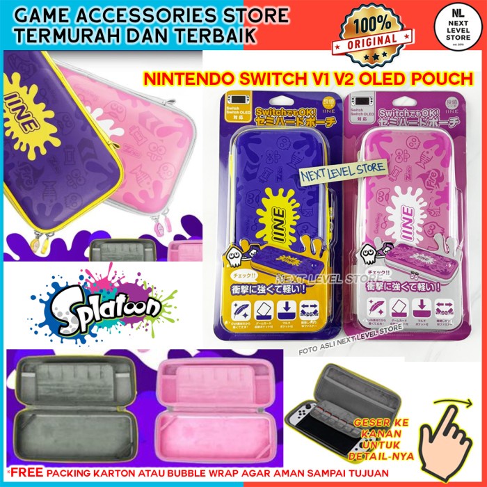 Jual IINE Nintendo Switch Pouch Tas Dompet SPLATOON Storage Bag L711 ...