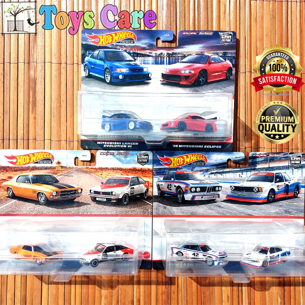 Jual HOTWHEELS PREMIUM TWIN 2 PACK SET 3 PCS - MITSUBISHI LANCER