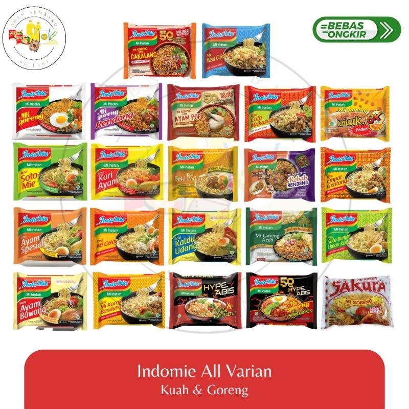 Jual Indomie Goreng dan Kuah All Varian | Shopee Indonesia