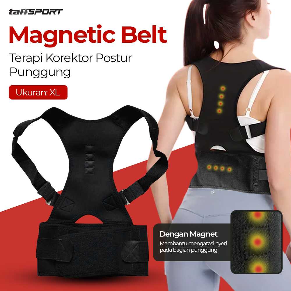 Jual COD Korset Tali Body Harness Magnetic Penegak Postur Tulang ...