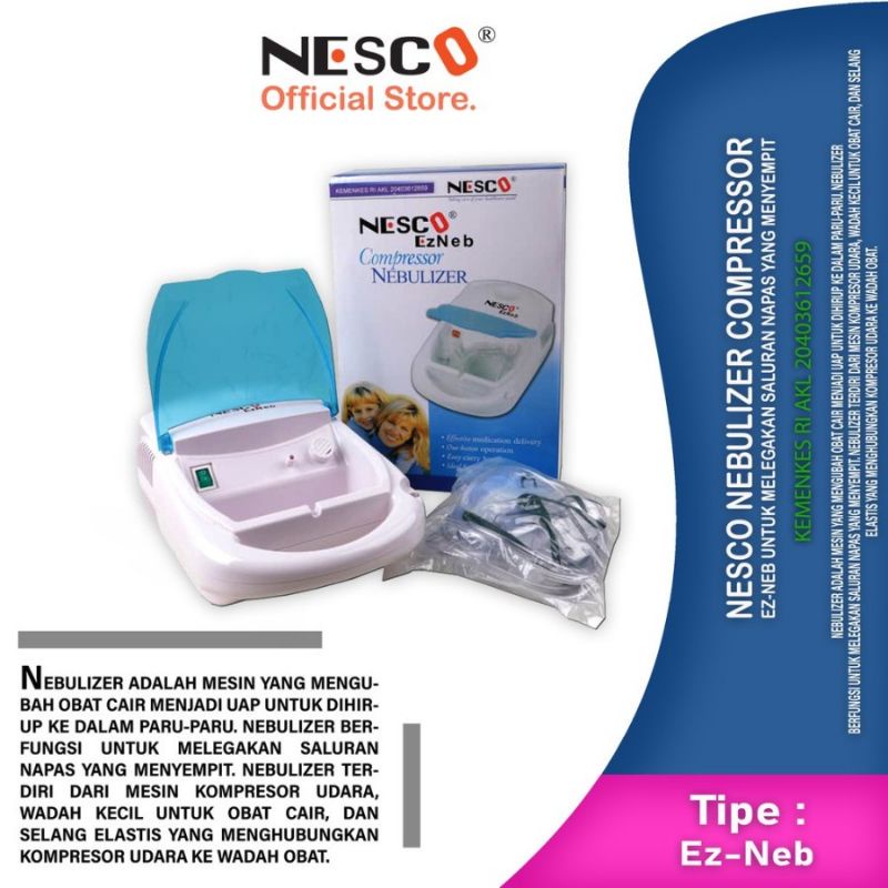Jual Nebulizer Compressor Nesco Ezneb | Shopee Indonesia