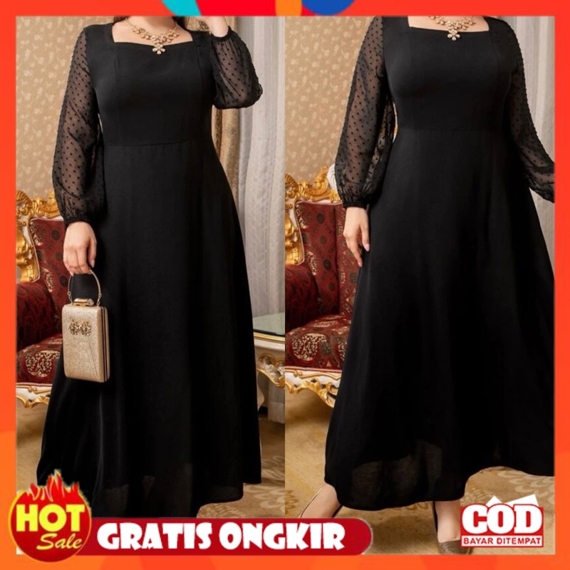 Jual Kain Adem Halus Tebal Nove Dress Versi Hijab Panjang Petite