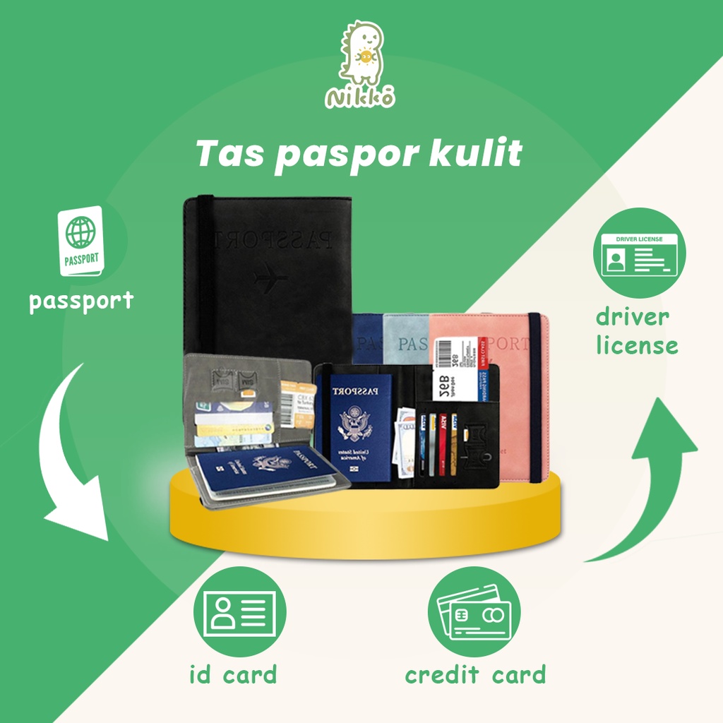 Jual Nikko Pu Tas Paspor Rfid Kulit Multi Fungsi Dapat Menempatkan Kartu Sim Tas Dokumen Kulit